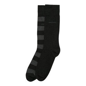 BOSS Casual Ponožky '2P BlockStripe'  svetlosivá / čierna