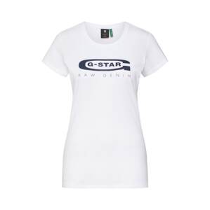 G-Star RAW Shirt 'Graphic 20'  tmavomodrá / biela