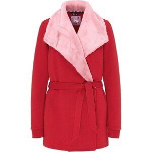 MYMO Tepláková bunda  ružová / tmavočervená