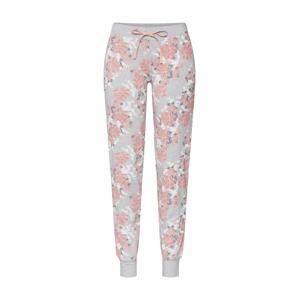 Skiny Pyžamové nohavice  sivá / ružová / biela