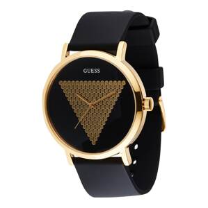 GUESS Analógové hodinky 'Imprint'  zlatá / čierna