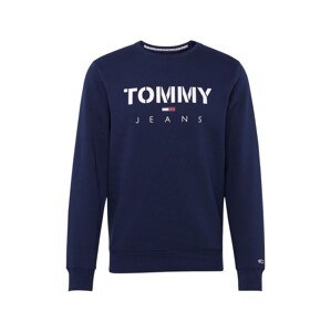 Tommy Jeans Mikina 'NOVEL'  červená / biela / tmavomodrá