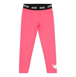 Nike Sportswear Legíny  neónovo ružová / čierna / strieborná