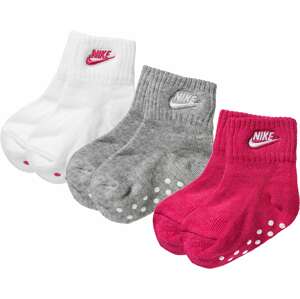 Nike Sportswear Ponožky  sivá / ružová / biela