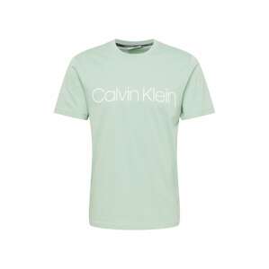 Calvin Klein Tričko  pastelovo zelená / biela