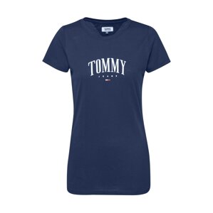 Tommy Jeans Tričko 'TJW TOMMY SCRIPT TEE'  biela / námornícka modrá