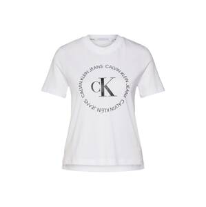 Calvin Klein Jeans Tričko 'ROUND'  čierna / biela