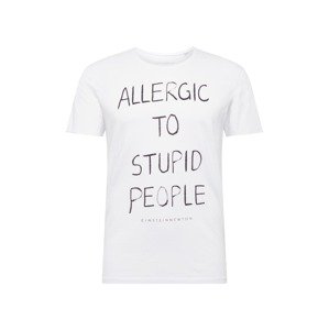 EINSTEIN & NEWTON Tričko 'Allergic T-Shirt Bass'  čierna / biela
