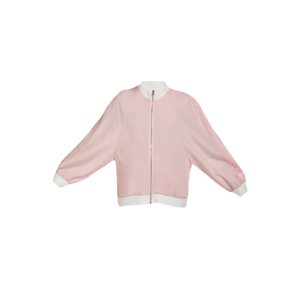 MYMO Prechodná bunda  ružová / biela