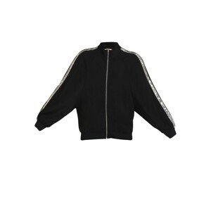 MYMO Prechodná bunda  čierna / strieborná