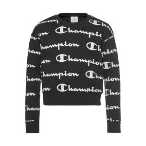 Champion Authentic Athletic Apparel Sweatshirt 'Crewneck'  biela / čierna