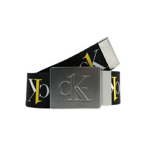 Calvin Klein Jeans Opasky 'CK1 BELT TAPE 38MM'  biela / čierna / žltá