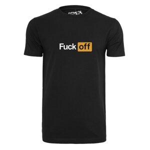 Mister Tee T-Shirt 'FUCK OFF'  čierna / biela / oranžová