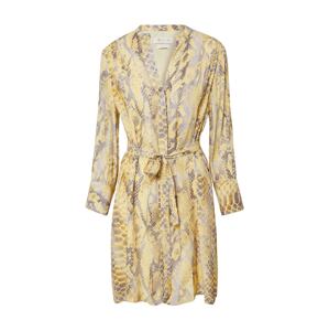 Rich & Royal Košeľové šaty  žltá / svetlosivá / sivá