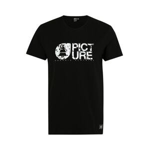 Picture Organic Clothing Funkčné tričko 'BASEMENT ICEFIELD'  biela / čierna