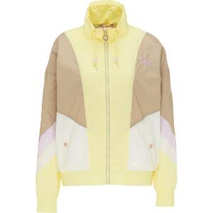 MYMO Prechodná bunda  žltá / svetlobéžová / biela / pastelovo fialová