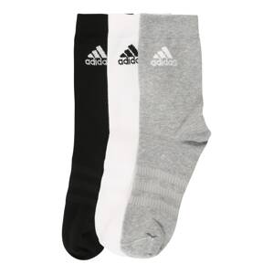 ADIDAS PERFORMANCE Športové ponožky 'LIGHT CREW'  sivá / čierna / biela
