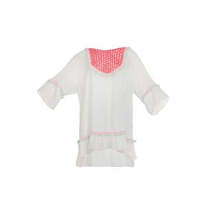 MYMO Plážové šaty  ružová / biela / mätová