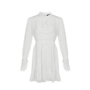 faina Košeľové šaty  prírodná biela