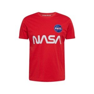 ALPHA INDUSTRIES Tričko 'NASA'  svetločervená / biela / modrá