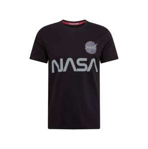 ALPHA INDUSTRIES Shirt 'NASA Reflective'  čierna