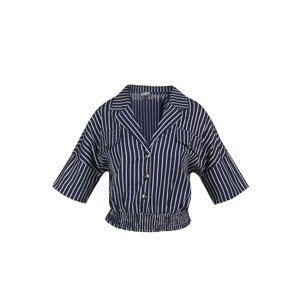DreiMaster Vintage Bluse  biela / námornícka modrá