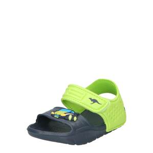 KangaROOS Plážové / kúpacie topánky  námornícka modrá / svetlomodrá / neónovo žltá / neónovo zelená