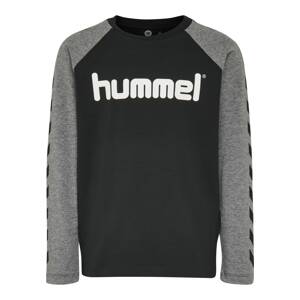 Hummel Funkčné tričko  čierna / biela / sivá melírovaná