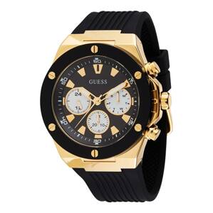GUESS Analógové hodinky 'Poseidon'  zlatá / čierna