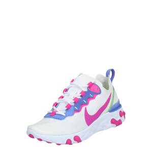 Nike Sportswear Nízke tenisky 'React Element 55'  fialová / biela / ružová