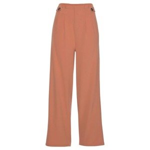 LASCANA Plisované nohavice  pastelovo oranžová