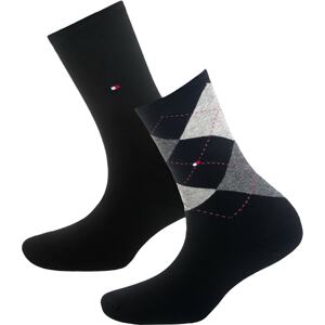 Tommy Hilfiger Underwear Ponožky  čierna / svetlosivá / sivá melírovaná