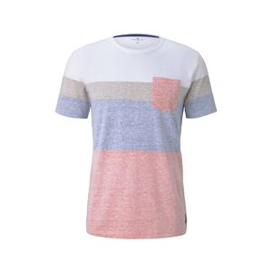 TOM TAILOR Tričko  sivá / biela / ružová / modrá