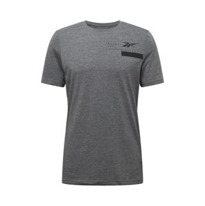 REEBOK Funkčné tričko  sivá melírovaná / čierna