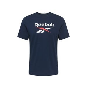 Reebok Sport Funkčné tričko  biela / červená / námornícka modrá