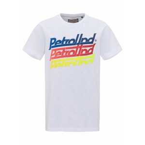 Petrol Industries Tričko  biela / žltá / modrá / svetločervená