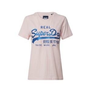 Superdry Tričko  modrá / ružová