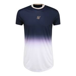 SikSilk Shirt  biela / námornícka modrá