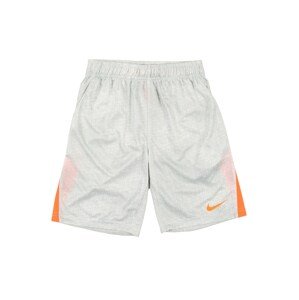 NIKE Športové nohavice  svetlosivá / oranžová / biela