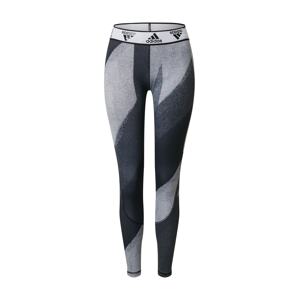 ADIDAS PERFORMANCE Športové nohavice 'Alphaskin Q1'  sivá / čierna / biela