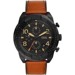 FOSSIL Analógové hodinky 'Bronson'  hnedá / čierna