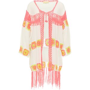 MYMO Kimono  biela / žltá / rosé