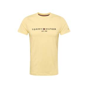 TOMMY HILFIGER Tričko  pastelovo žltá / tmavomodrá / červená / biela