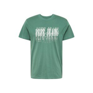 Pepe Jeans Shirt 'SNOW'  biela / zelená