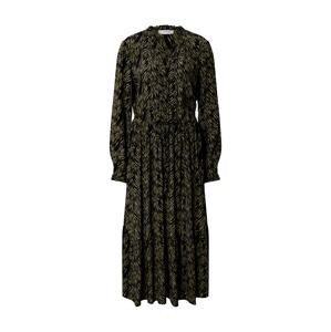 MOSS COPENHAGEN Košeľové šaty 'Calie Morocco'  čierna / brokátová