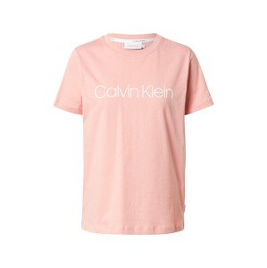 Calvin Klein Tričko 'Core'  pastelovo ružová / biela
