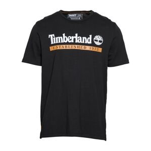 TIMBERLAND Tričko  čierna / biela / oranžová