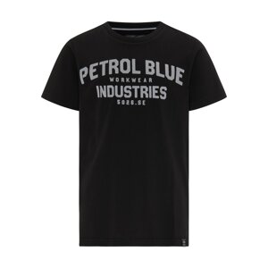 Petrol Industries Tričko  čierna / svetlosivá