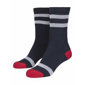 Urban Classics Ponožky  námornícka modrá / biela / ohnivo červená