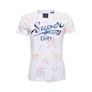 Superdry Tričko 'Super 23'  biela / marhuľová / pastelovo ružová / pastelovo zelená / námornícka modrá